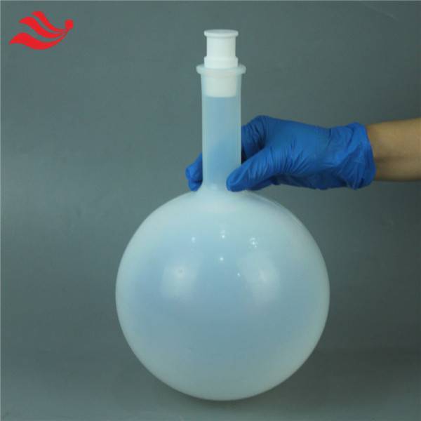 化工制藥實驗用PFA燒瓶3L單頸蒸餾燒瓶***透明四氟反應瓶29口