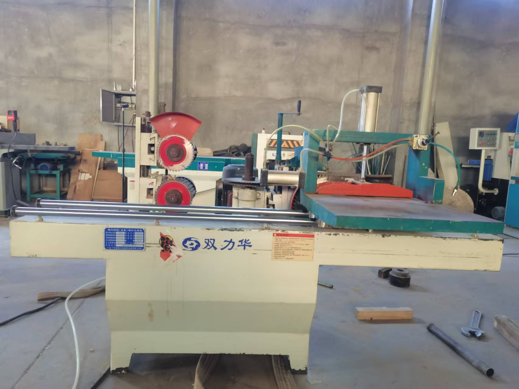 出售二手五碟鋸開榫機(jī)帶鋸木工帶子鋸雙軌接電即用全國發(fā)貨