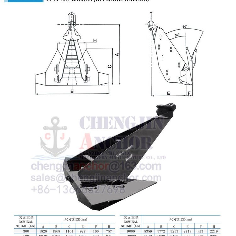 成金品牌CJ-17錨14000KG船用錨通過LRCCSBV認(rèn)證