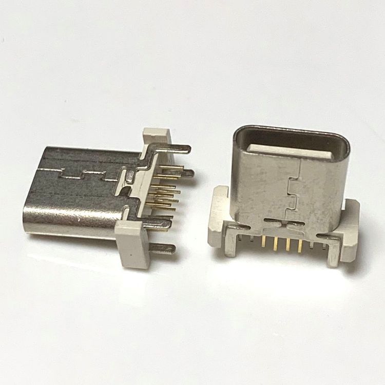 16PTYPEC立式直插母座H=10.010.5usb3.1四腳直立式DIP插座白膠芯