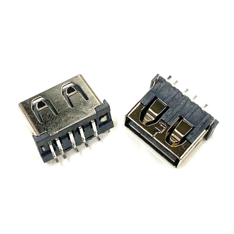 USB臥式帶開關(guān)母座AF5P板上型后插后貼帶信號(hào)腳插座A母帶檢測腳座