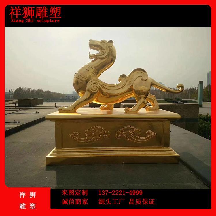 銅雕四大神獸銅四方位青龍白虎朱雀玄武家居祥獅雕塑