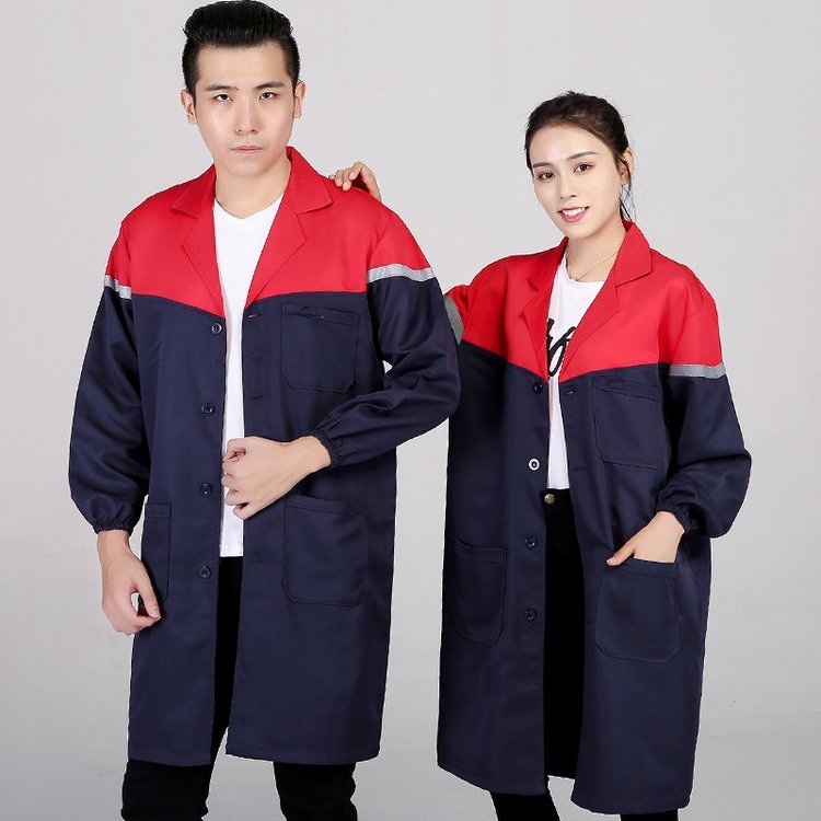 昆明勞保藍(lán)大褂搬運服定制印字車間長袖工作服衣