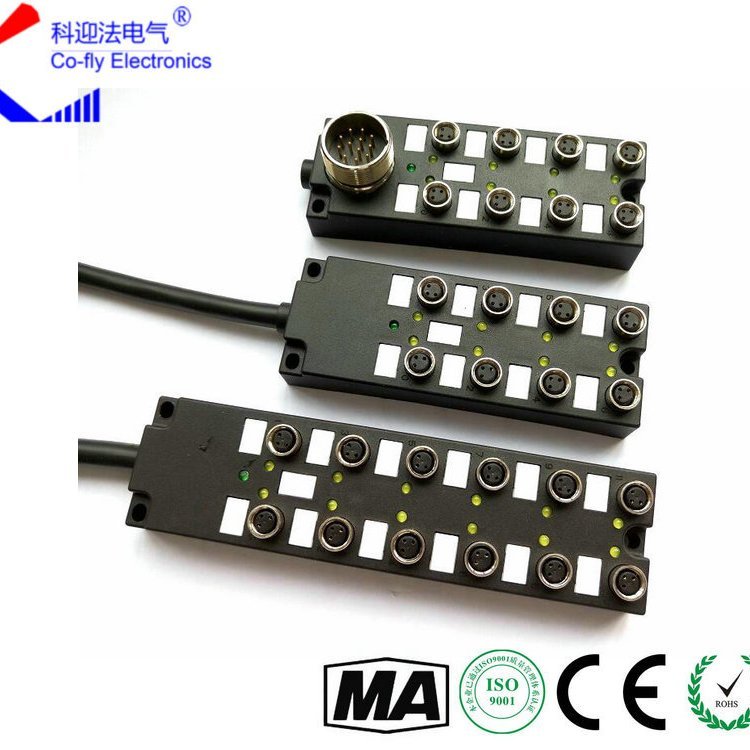 M8I\/O分線盒12口PNPNPN分體式帶19針M23插座