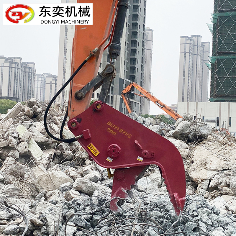 挖機液壓鉗小挖破碎夾鉗樓房水泥塊混凝土鋼筋梁拆除鉗