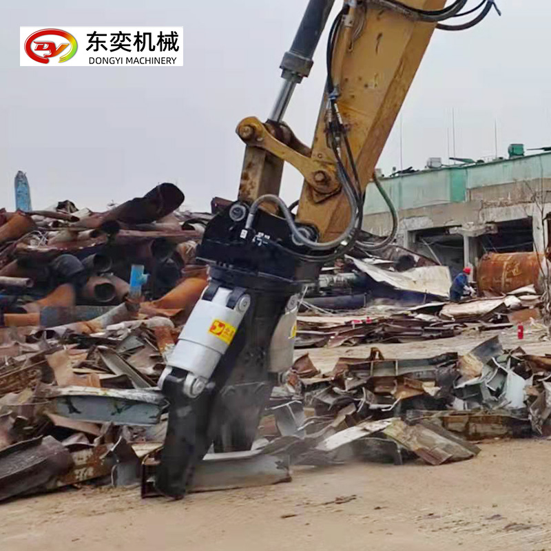 廢舊鋼金屬拆除雙缸剪報廢車拆解設備液壓剪挖掘機剪鉗