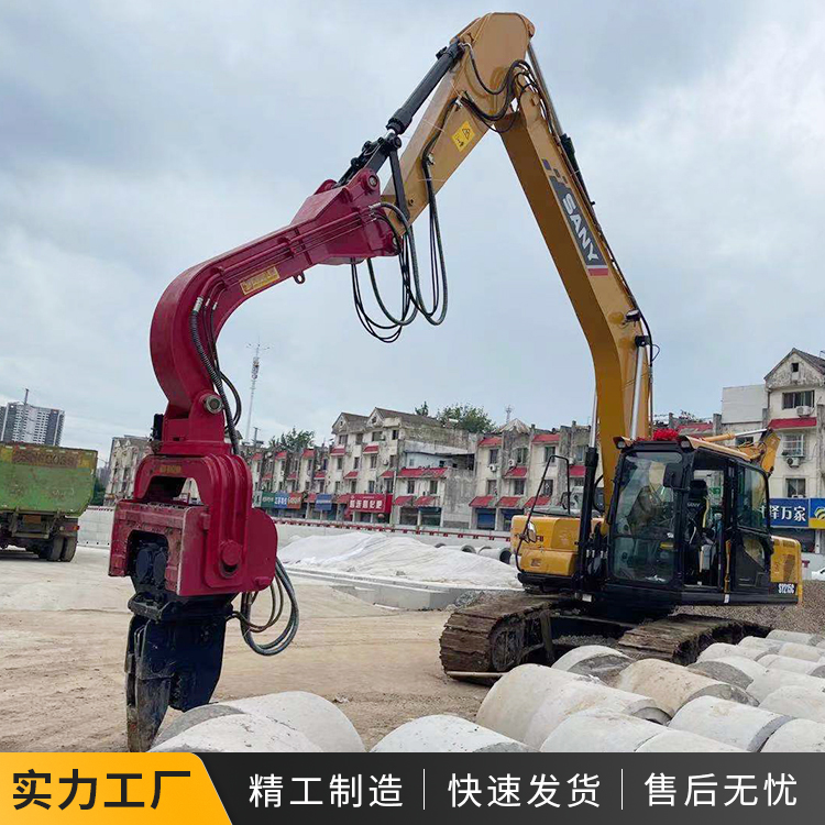打樁機(jī)夾嘴東奕振動樁錘挖機(jī)打鋼板管樁機(jī)械配置