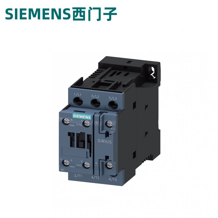 西門子功率接觸器3RT6025-1KF40400V輔助觸點1常開觸頭