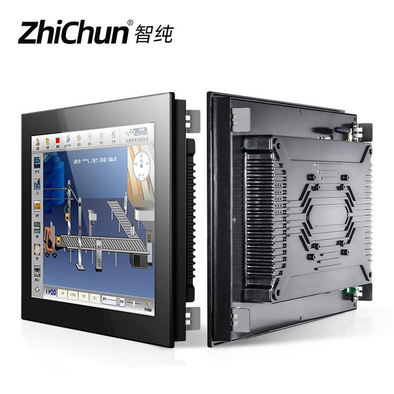 工業(yè)工控一體機12\/15\/17寸鑲嵌入式電容阻觸摸屏安卓防塵平板電腦