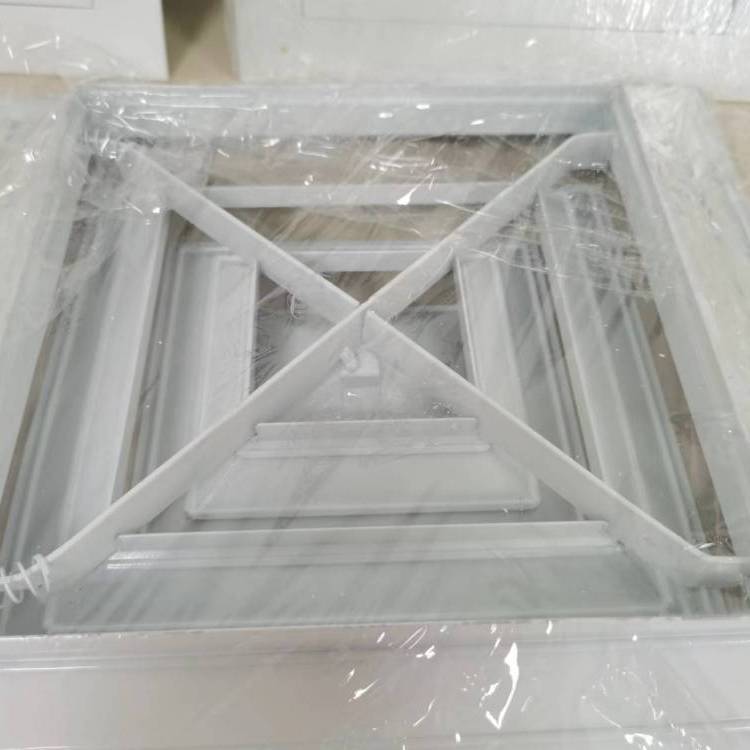 盈達(dá)方型散流器可配調(diào)節(jié)閥，內(nèi)芯為可脫式，可做陽極處理或靜電噴涂