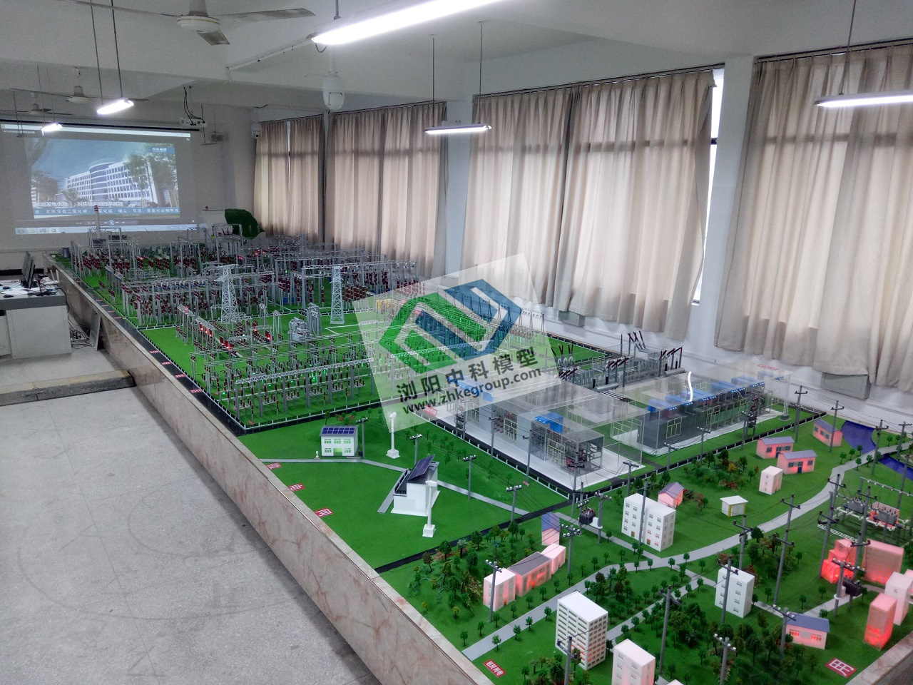 電力系統(tǒng)仿真半實(shí)物模擬裝置發(fā)電、輸變電、供配電綜合電網(wǎng)模型
