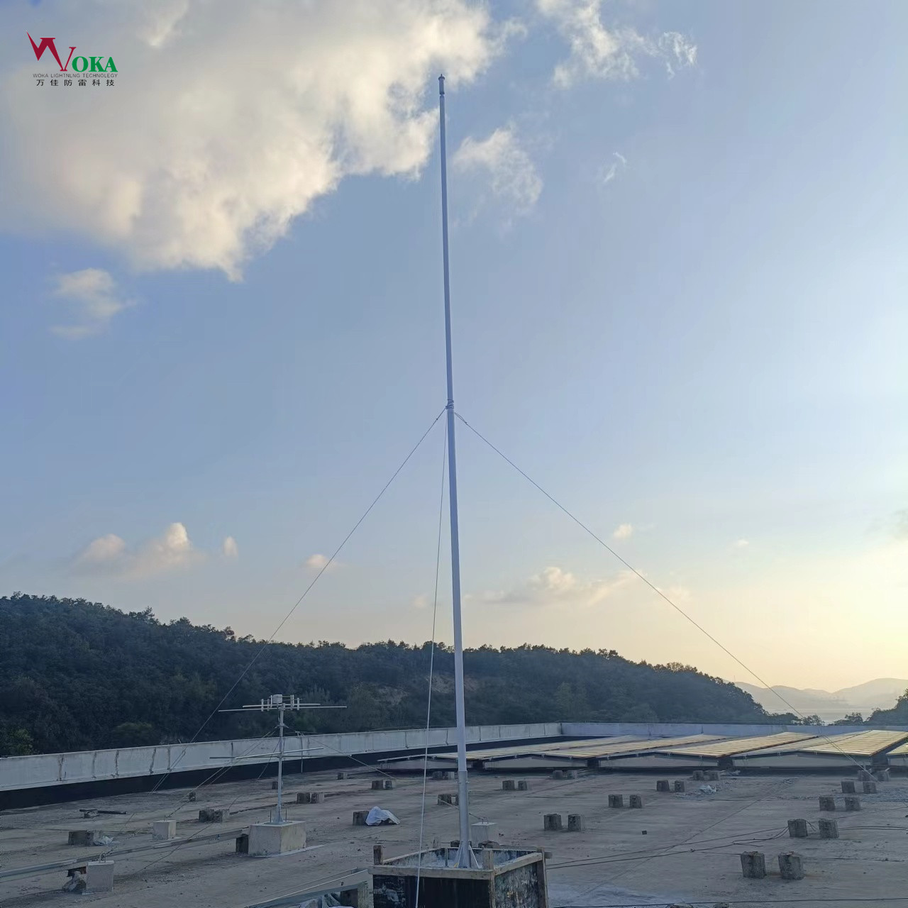 氣象雷達(dá)站21米高透波防側(cè)擊接閃桿絕緣型玻璃鋼避雷針復(fù)合材料