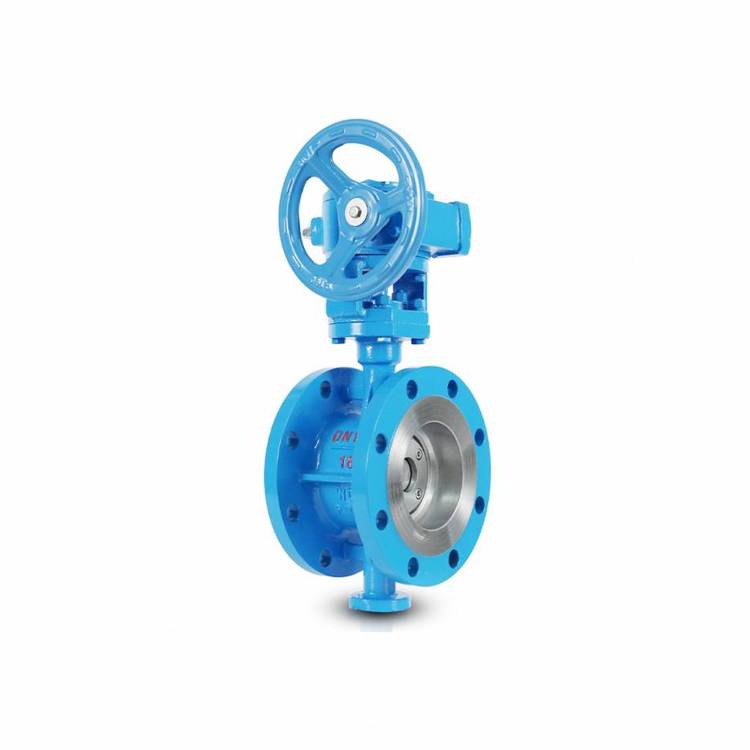 D342X-0.6～1.6C\/P\/R、蝸輪法蘭雙偏心蝶閥、橡膠密閉軟密封法蘭蝶閥