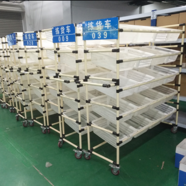 揀貨車電商倉(cāng)庫物流車盛達(dá)鑫配貨精益管推車