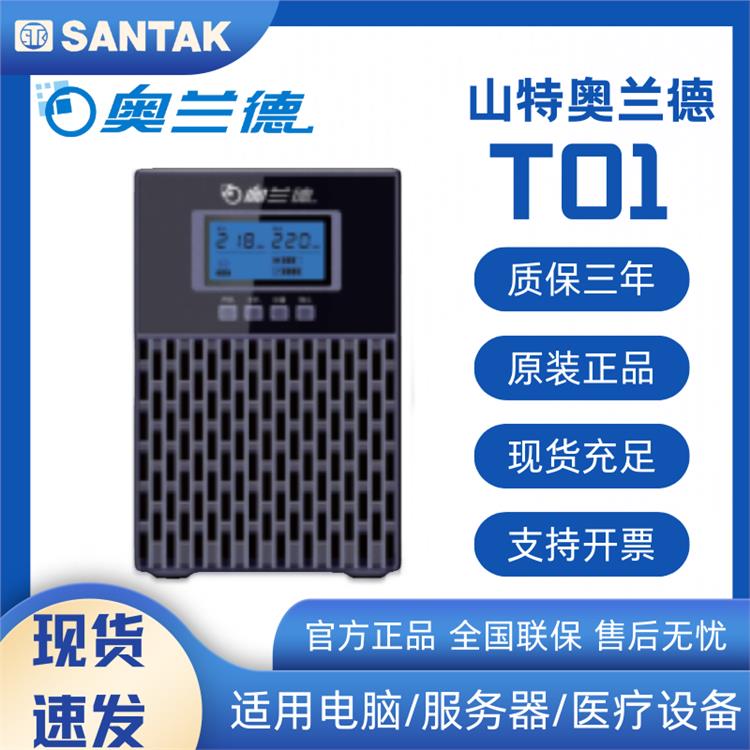山特奧蘭德UPS電源在線式T01內(nèi)置電池1KVA900W斷電可延時(shí)機(jī)房專(zhuān)用