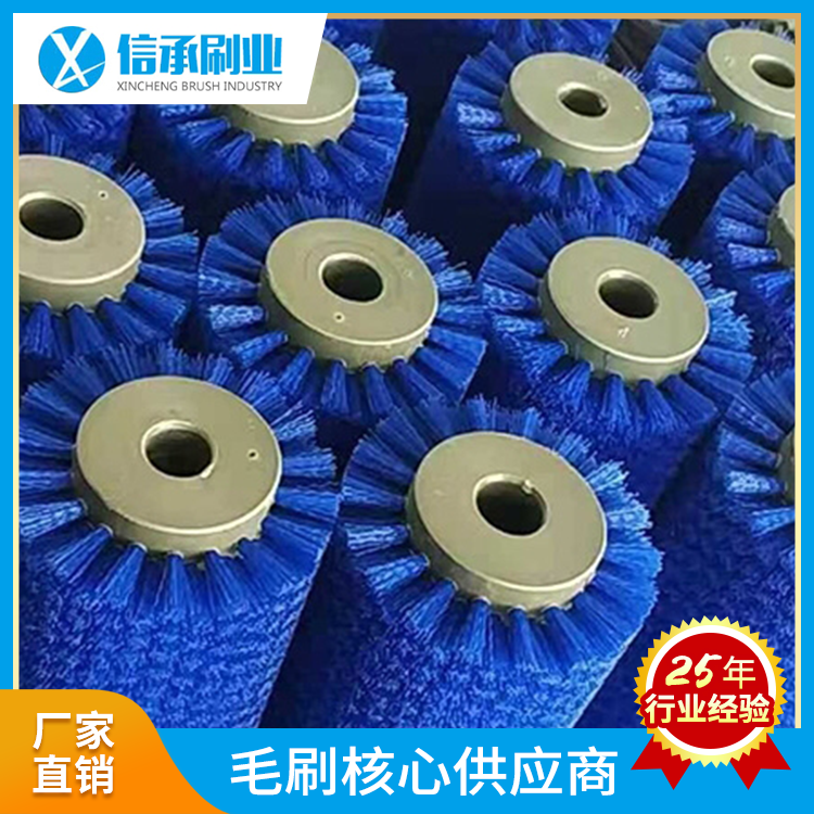 尼龍絲輥刷工業(yè)用毛刷輥廠家輥筒刷輥除銹纏繞式定制