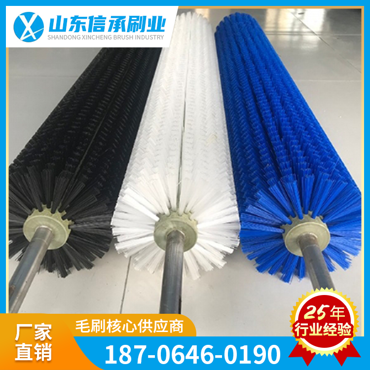 工業(yè)毛刷輥廠家耐磨尼龍刷清掃耐溫耐腐蝕抗靜電食品清洗機毛刷