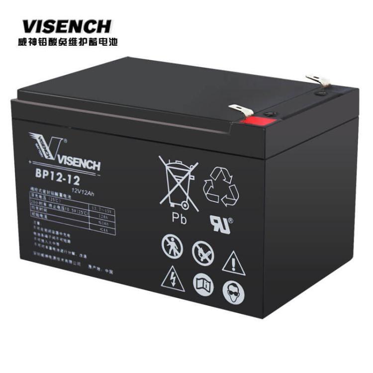 VISENCH威神蓄電池BP12-1212V12AH鉛酸免維護(hù)UPS電源門禁安防
