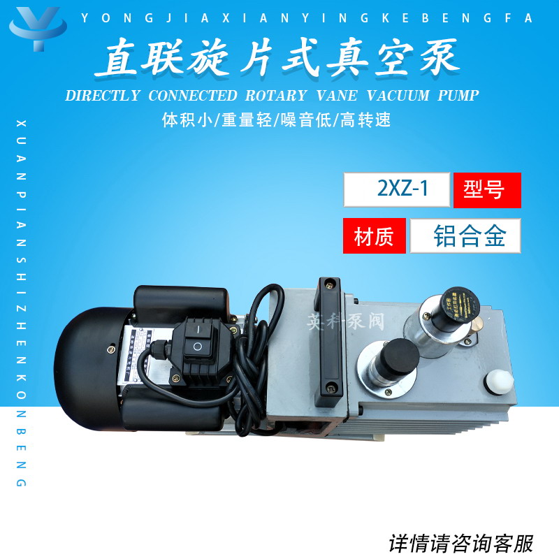 旋片式真空泵直聯(lián)式2XZ-1250W雙級380V小型進(jìn)口鋁合金英科