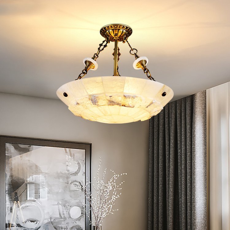 西班牙云石拼花吊鍋燈入戶花園走廊過(guò)道燈進(jìn)豐燈飾全銅吊燈飾