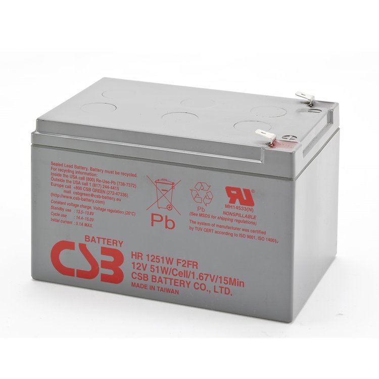 CSB蓄電池HR1290W12V90W電梯門禁消防主機配件