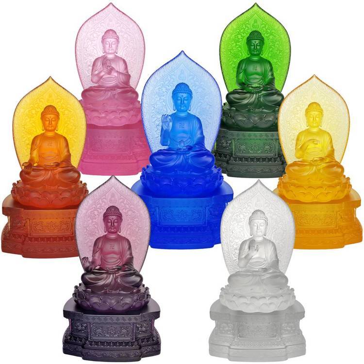 寺廟大件琉璃佛像，琉璃藥師七佛，琉璃十二藥叉壇城琉璃佛像，深圳琉璃藥師佛壇城佛像，寺廟琉璃佛像廠家