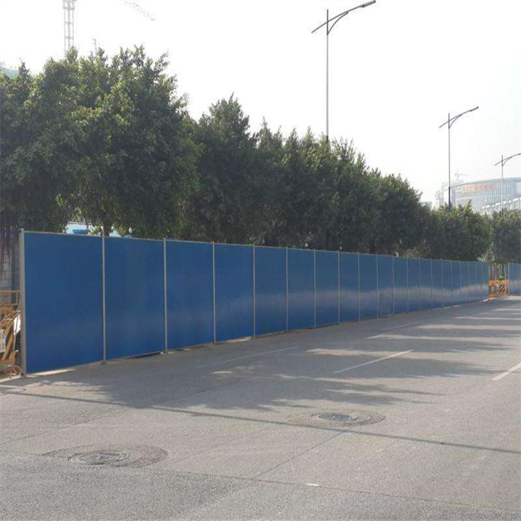 建筑工地彩鋼圍擋道路施工維護(hù)鐵皮圍擋振馳銷售