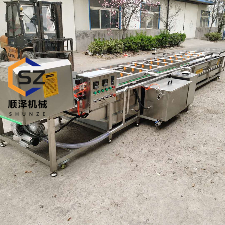 牛百葉解凍機蒸汽加熱鴨脖解凍線水浴式雞爪解凍設(shè)備順澤機械