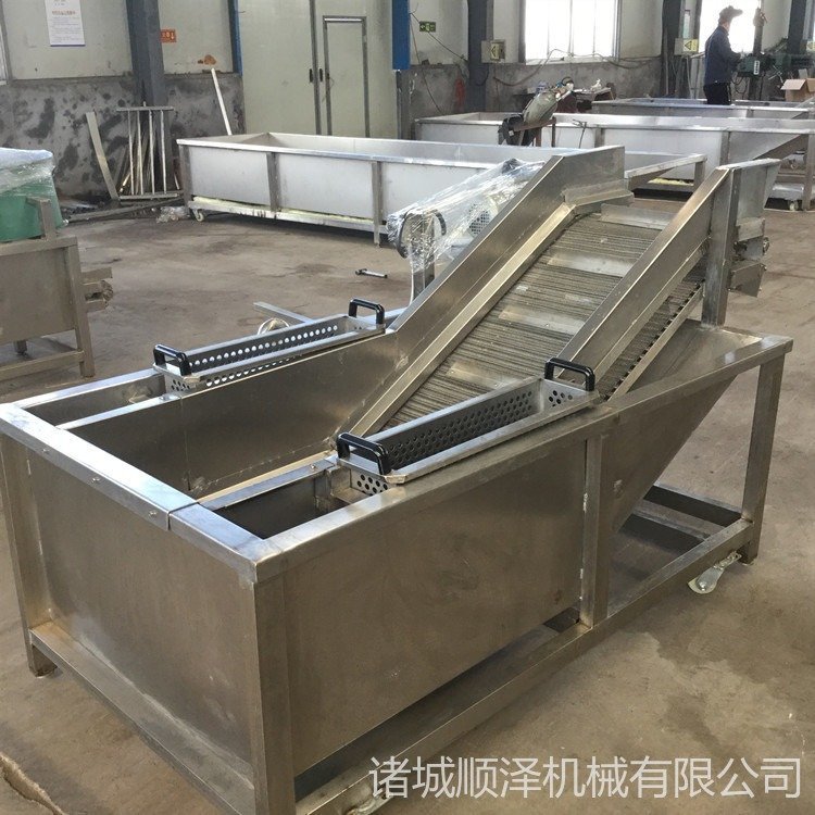 海參氣泡清洗機清洗掛冰一體機扇貝清洗掛冰機順澤海產品掛冰機