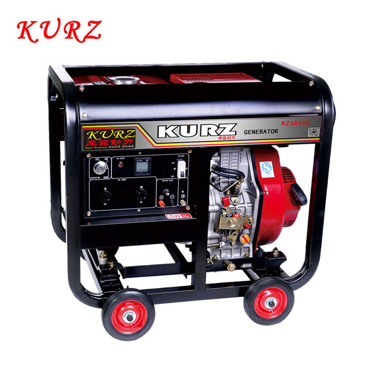 KURZ庫茲5千瓦三相柴油發(fā)電機小型應(yīng)急380V低油耗