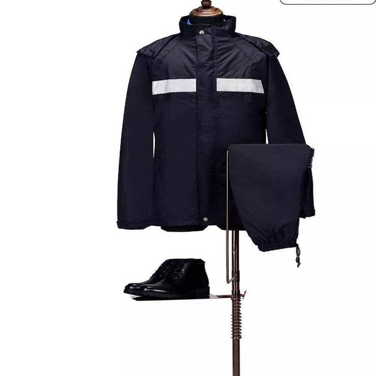 偉紅服飾城管制服羊毛混紡藏青套裝防靜電合體舒適