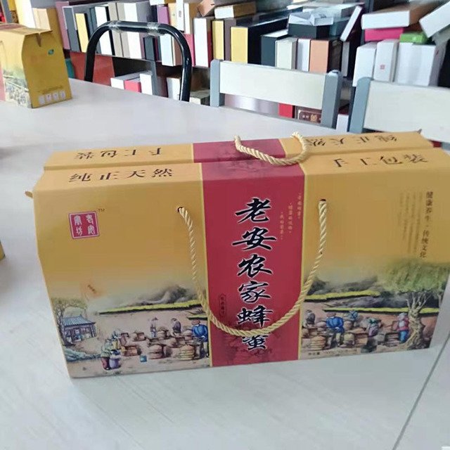 蜂蜜手提紙箱包裝瓦楞白板紙箱手提箱信義廠家供應(yīng)訂做