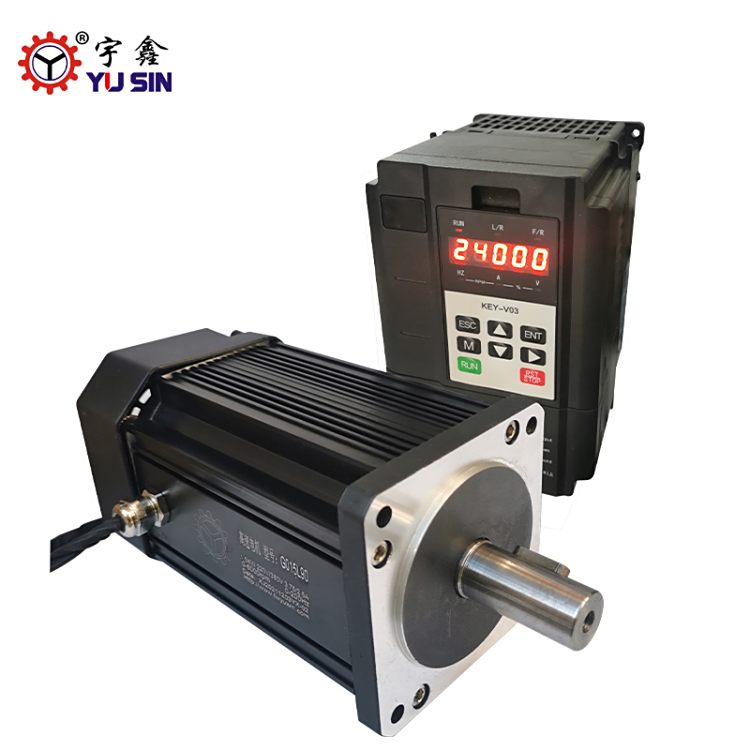 YUSIN高速電機(jī)0.3秒啟停宇鑫G015L90發(fā)泡機(jī)用9000.轉(zhuǎn)伺服高速電機(jī)