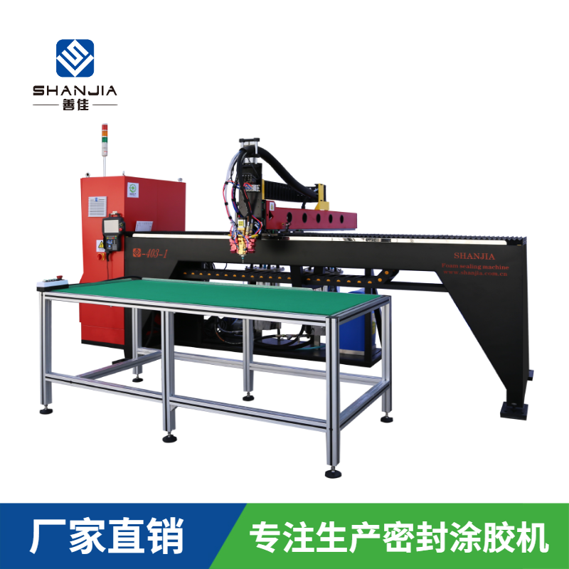 善佳機(jī)柜密封點(diǎn)膠機(jī)電柜門板涂膠機(jī)、電氣柜密封條打膠機(jī)
