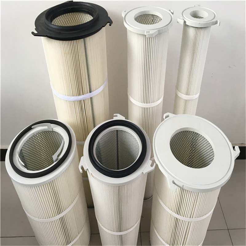 水泥攪拌站用卡式除塵濾芯倉(cāng)頂除塵器定做各種尺寸定制