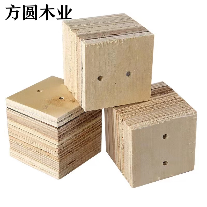 木托盤包裝箱用木膠墩免熏蒸木制品膠合板木質(zhì)墊腳多層腳墩膠墩