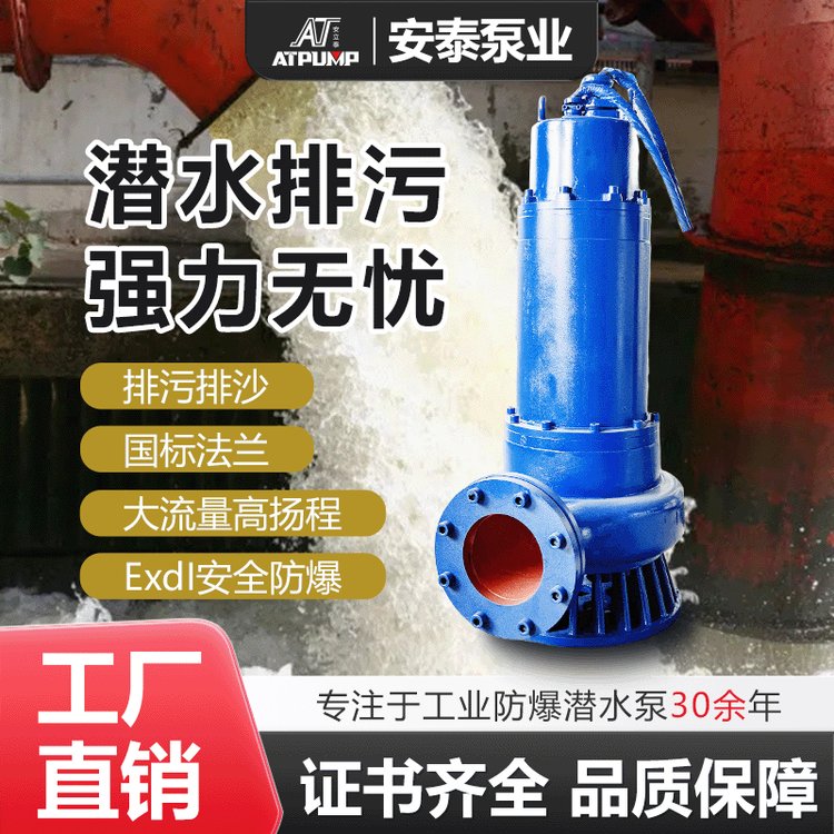 WQ系列潛水排污泵污水提升泵可配耦合導(dǎo)軌導(dǎo)鏈