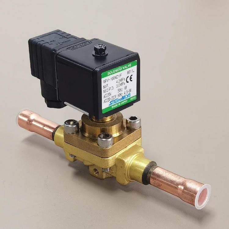 日本鷺宮RPV-1607DYF銅質(zhì)電磁閥焊接連接氟化物制冷劑專用