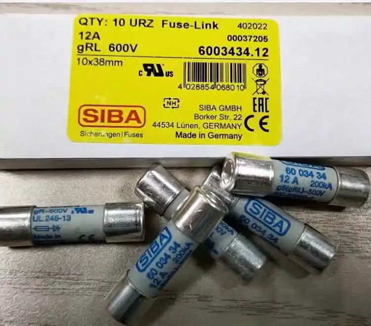 SIBA西霸5026806.125充電樁新能源汽車熔斷器