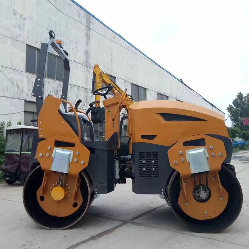 奔馬5噸雙鋼輪座駕式全液壓壓路機瀝青路面土方回填壓實機