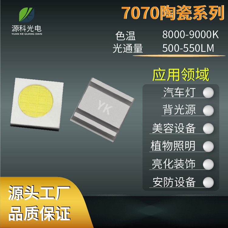 倒裝十六芯白光48W平面7070燈珠5000lm手電筒led汽車大燈