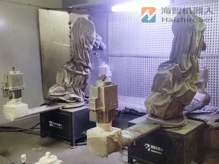 馬達電機座外殼噴漆機械手臂自動轉(zhuǎn)臺多工位噴漆機器人
