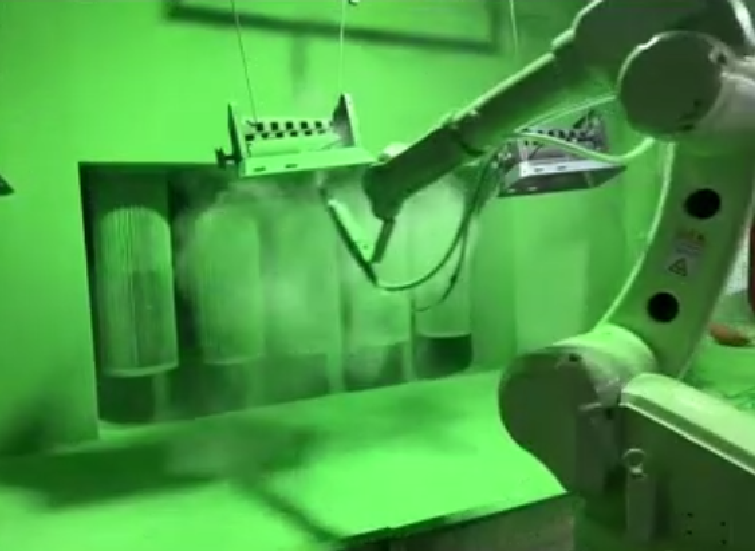 珠三角流水線全自動(dòng)隨線追蹤噴粉噴塑機(jī)械手機(jī)器人