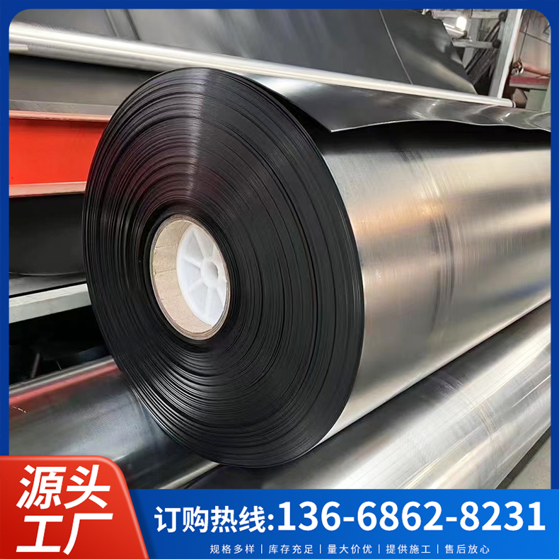 大型水利工程防滲膜1.2mm全新料魚塘養(yǎng)殖藕池HDPE土工膜大量供應(yīng)