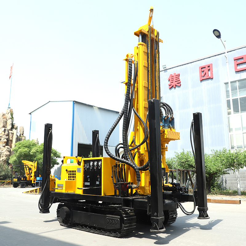 履帶式氣動(dòng)打井機(jī)鉆機(jī)設(shè)備用于農(nóng)村家用打井鉆孔