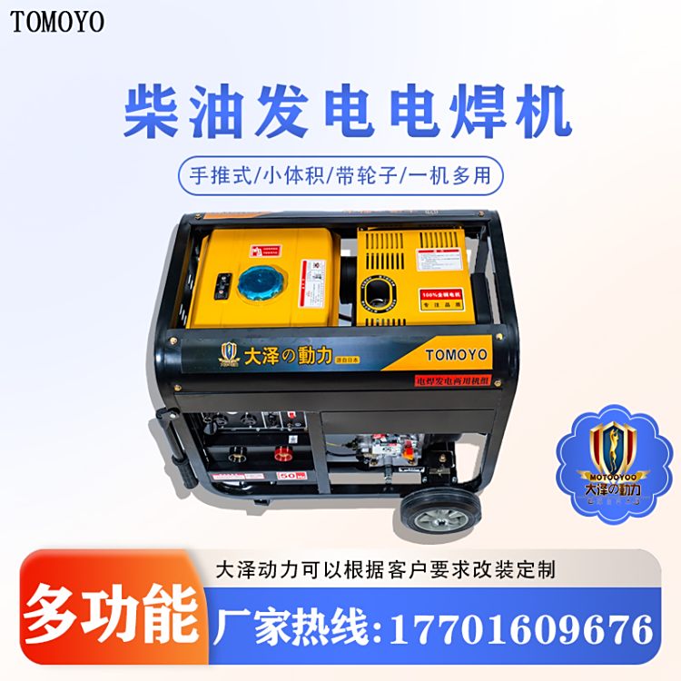 工程施工焊接用大澤動力230A柴油發(fā)電電焊一體機TO230A-V多功能款