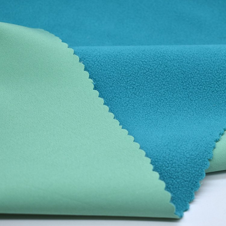 金鳳橋復(fù)合搖粒絨面料加工無味銀狐絨布料貼合PUR熱熔膠貼