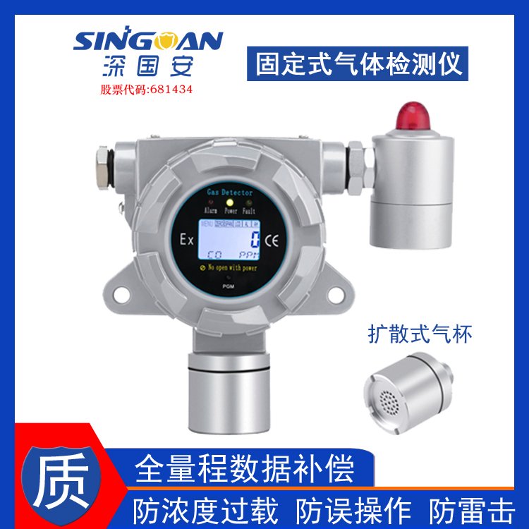 深國安固定式氨氣檢測儀681434E型號液晶顯示