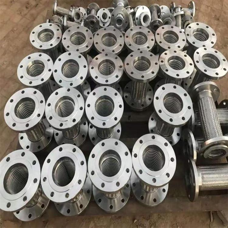哲瀚耐磨法蘭式金屬軟管耐高溫耐壓大口徑不銹鋼化工紋波管