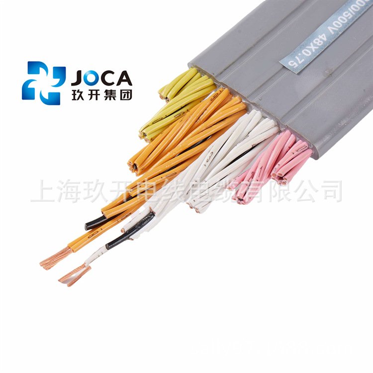 行車(chē)用純銅芯扁平電纜YFFBG3*4\/6\/10\/16\/25\/35 1帶鋼絲隨行電纜